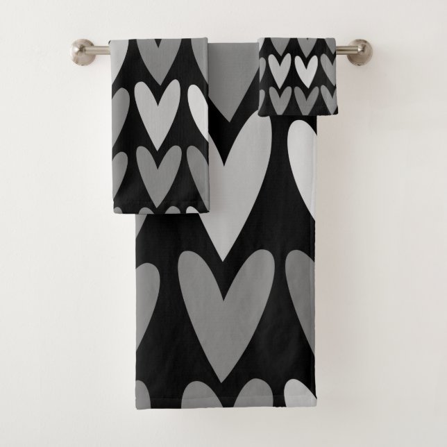 Conjunto De Toalhas Corações 4 (Insitu)