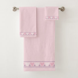 Conjunto De Toalhas Corações de São Valentim