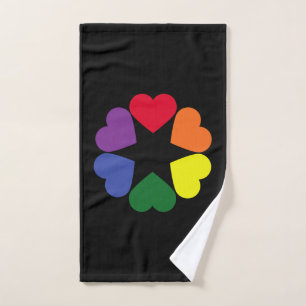 Conjunto De Toalhas Corações do orgulho LGBT