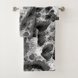 Conjunto De Toalhas Coral com cor preta e branca