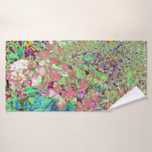 Conjunto De Toalhas Coral Elegante e Chartreuse Limelight Hydrangea