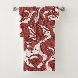 Conjunto De Toalhas Coral rochoso e manchas brancas