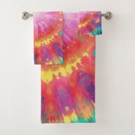 Conjunto De Toalhas Corante Colorido Vibrante #1