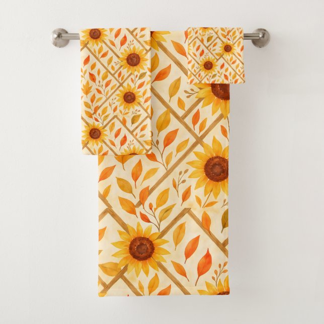 Conjunto De Toalhas Cores d'água do girassol e da lavoura russa (Insitu)