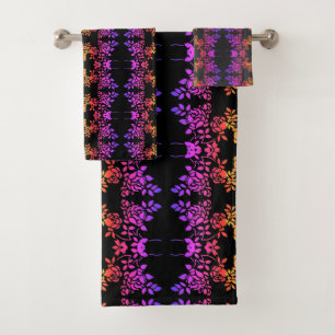 Conjunto De Toalhas Cores de Abstrato de Rosa de Flores Estensíveis