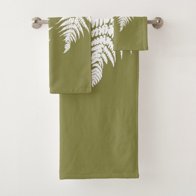 Conjunto De Toalhas Cores de Fundo Personalizadas do Woodland Fern Lea (Insitu)