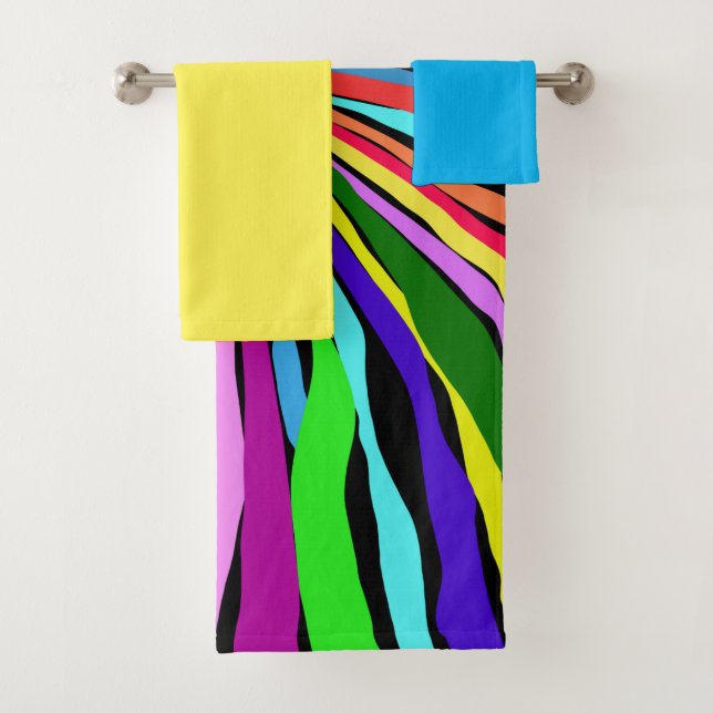 Conjunto De Toalhas Cores Engraçadas (Insitu)