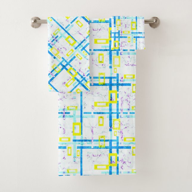 Conjunto De Toalhas Cores geométricas brilhantes, sem costura, forma r (Insitu)