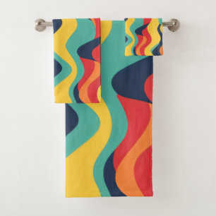 Conjunto De Toalhas Cores onduladas