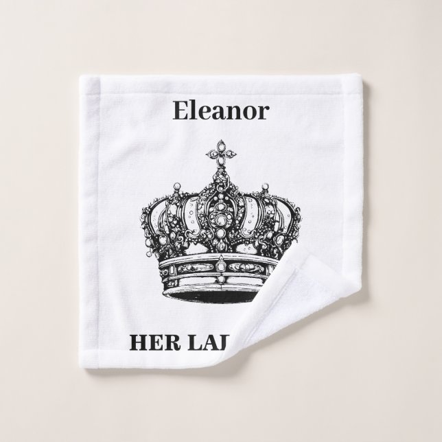 Conjunto De Toalhas Coroa Divertida e Humorística Personalizada Sua Se (Pano de lavar)