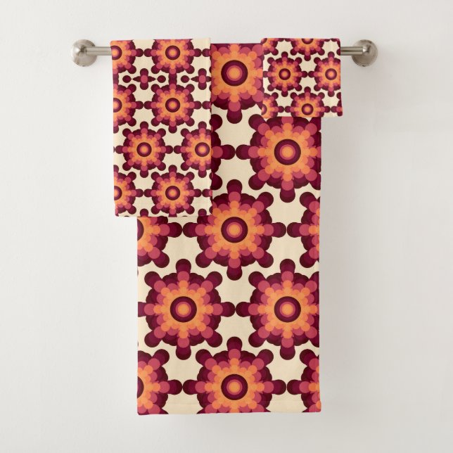 Conjunto De Toalhas Cortina de Banho Abstrata (Insitu)