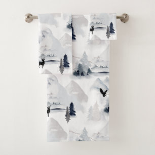 Conjunto De Toalhas Coruja-de-veleiro-do-inverno