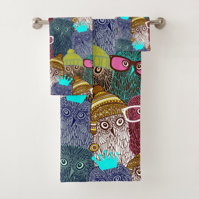 Conjunto De Toalhas Coruja na coroa (Insitu)