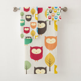 Conjunto De Toalhas Corujas