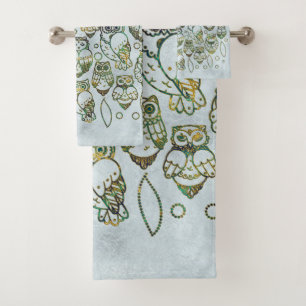 Conjunto De Toalhas Corujas decorativas