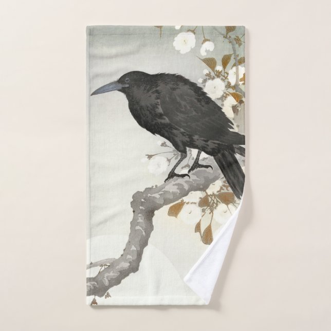 Conjunto De Toalhas Corvo Koson Japonês Pássaro Corvo (Toalha de mão)