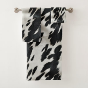 Conjunto De Toalhas Cowhide da Fazenda Ocidental