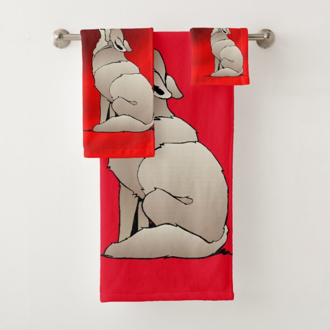 CONJUNTO DE TOALHAS COYOTES ABAIXO DE UM SOL SUDESTE (Insitu)