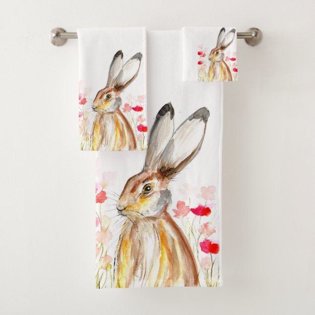 Conjunto De Toalhas Cozedura Coxa Coelho Páscoa Coelho (Insitu)