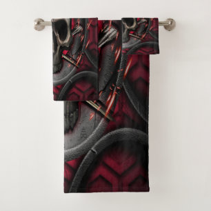 Conjunto De Toalhas crânio Ars Longa Vita Brevis