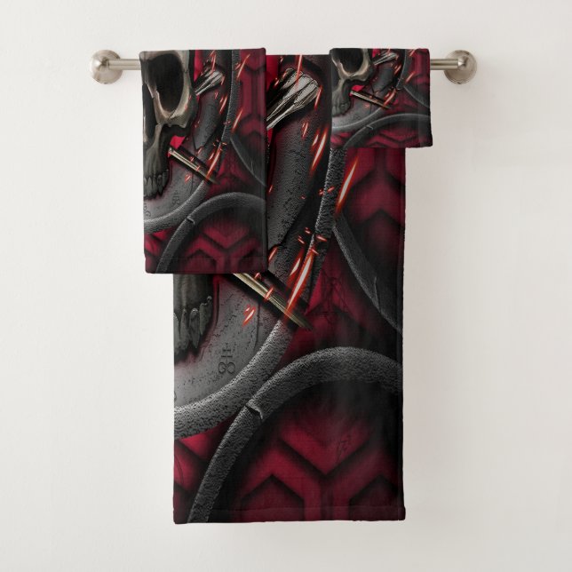 Conjunto De Toalhas crânio Ars Longa Vita Brevis (Insitu)