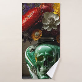 Conjunto De Toalhas Crânio e Flores