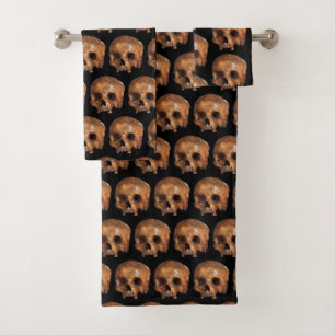 Conjunto De Toalhas Crânios Halloween