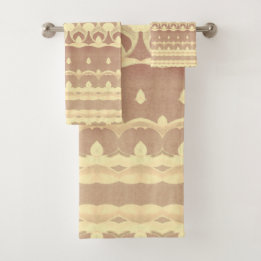 Conjunto De Toalhas Creamy Burgundy