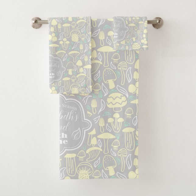 Conjunto De Toalhas Creme de Cinza de cogumelo (Insitu)