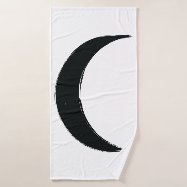 Conjunto De Toalhas Crescente Negro Magia Minguante Astrologia da Lua  (Toalha de Banho)