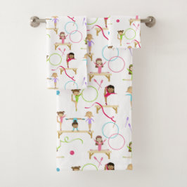 Conjunto De Toalhas Crianças de ginástica multicolorida