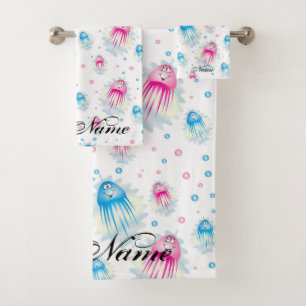 Conjunto De Toalhas Crianças Personalizadas Da Água Do Mar Do Oceano