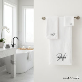 Conjunto De Toalhas Crie O Seu Próprio Monograma - Corresponder O Banh