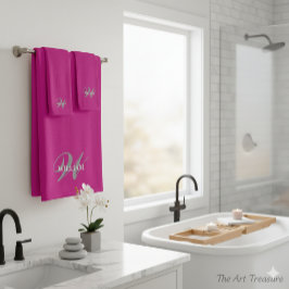 Conjunto De Toalhas Crie O Seu Próprio Monograma - Corresponder O Banh