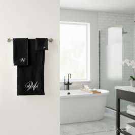 Conjunto De Toalhas Crie Seu Próprio Monograma - Coloração Corresponde