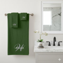 Conjunto De Toalhas Crie Seu Próprio Monograma - Coloração Corresponde