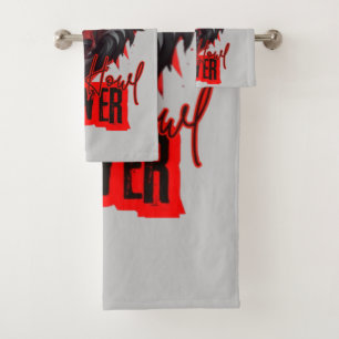 Conjunto De Toalhas Crimson Howl Wolf   Design de anime intenso