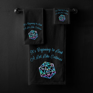 Conjunto De Toalhas Critérios RPG Holo Fantasy Tabletop Gamer Dice