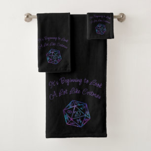 Conjunto De Toalhas Critérios RPG Nebula Fantasy Tabletop Gamer Dice
