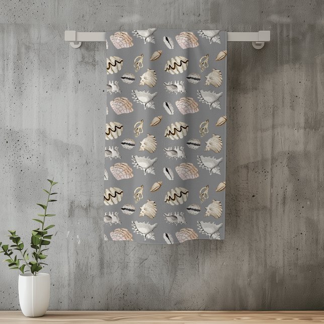 Conjunto De Toalhas Crustaceancore do Padrão Marítimo da Shell (Criador carregado)