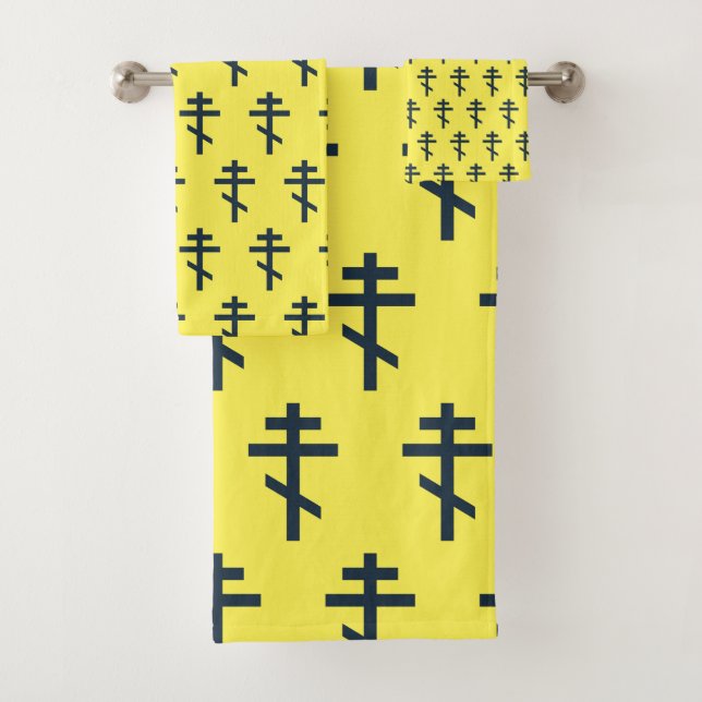 Conjunto De Toalhas cruz ortodoxa russa (Insitu)