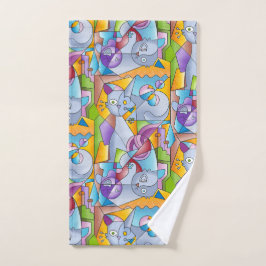 Conjunto De Toalhas Cubist Cats - The Mininos