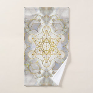 Conjunto De Toalhas Cubo de Metatrão em Geometria Sagrada de Lotus
