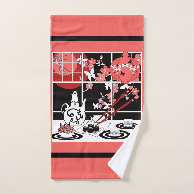 Conjunto De Toalhas culinária japonesa (Toalha de mão)