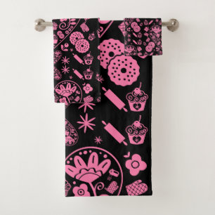 Conjunto De Toalhas Cupcake Baking Folk Art