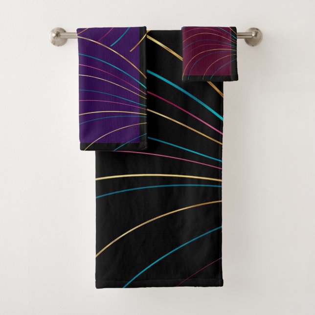 Conjunto De Toalhas Curvas com distribuição clássica parecem linhas me (Insitu)