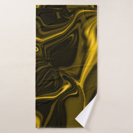 Conjunto De Toalhas Curvas ouro ou ocre amarelas