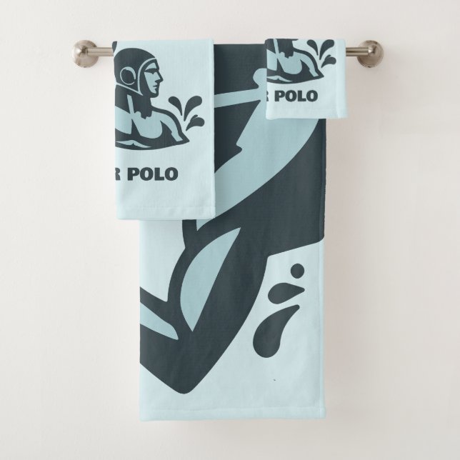 Conjunto De Toalhas Custom Name Water Polo (Insitu)