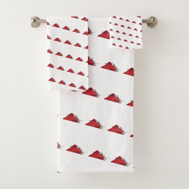 Conjunto De Toalhas Cute 2020 Ano do Rato (Insitu)
