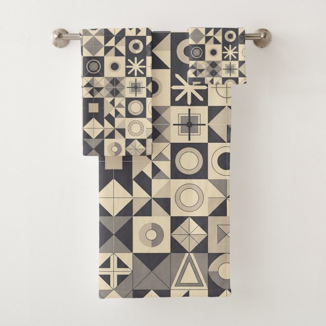 Conjunto De Toalhas Cute minimalist tiled pattern (Insitu)